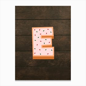 Gingerbread Christmas Letters Living Room Holiday Display 05 Canvas Print