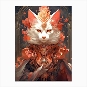 Cat With Red Eyes Canvas Print
