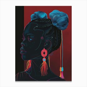 African Woman With Earrings 8 Canvas Print