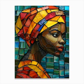 African Woman In Turban Canvas Print