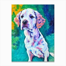 American Water Spaniel Fauvist Style dog Canvas Print