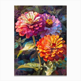 Zinnias 6 Canvas Print