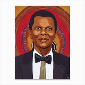 Sidney Poitier Illustration Movies Canvas Print