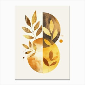 Abstract Gold Leaf 3 Canvas Print