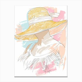 Woman In A Hat 76 Canvas Print