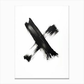 X Strokes Painting Canvas Print