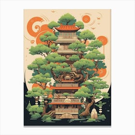 Bonsai Tree Japanese Style 1 Canvas Print