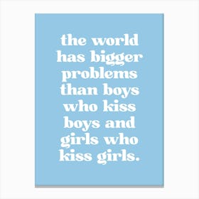 Boys Kiss Boys Pride Canvas Print