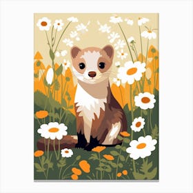 Baby Animal Illustration  Ferret 3 Canvas Print