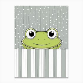 Frog In The Rain Canvas Print