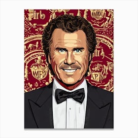 Will Ferrell Illustration Movies Canvas Print