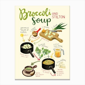 Broccoli & Stilton Soup Canvas Print