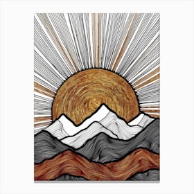 Sunrise Over The Mountains 3 Canvas Print