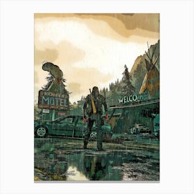 Man In City Videogame Canvas Print