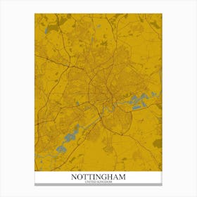 Nottingham Yellow Blue Canvas Print