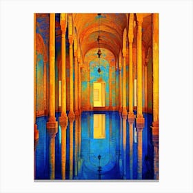 Basilica Cistern Yerebatan Sarnc Pixel Art 10 Canvas Print