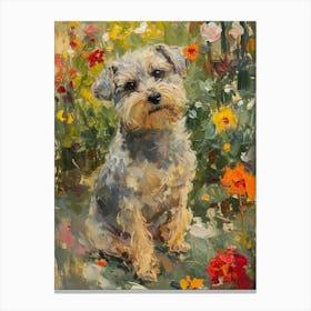Dandie Dinmont Terrier Acrylic Painting 6 Canvas Print