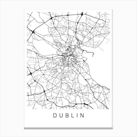 Dublin Map Canvas Print