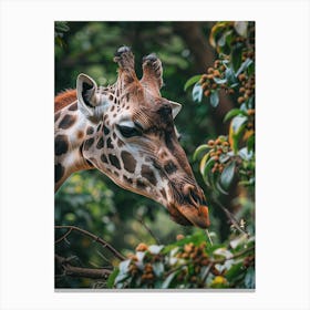 Giraffe In The Forest Canvas Print