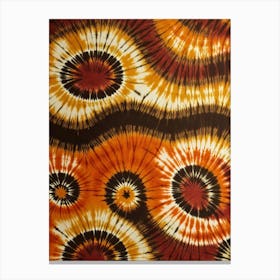 Retro Organic Abstract Tie Dye Canvas Print