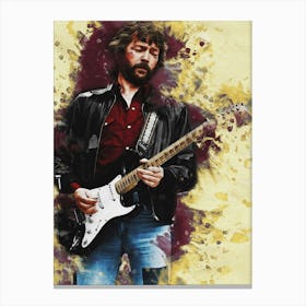 Smudge Of Portrait Eric Clapton Canvas Print