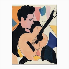 Elvis Presley Style Abstract Canvas Print