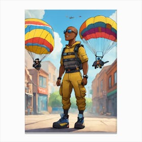 Parachute Man Canvas Print