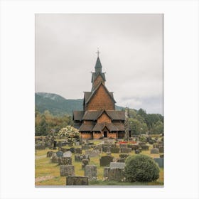 Norwegian Cathedral And Cemetery Canvas Print