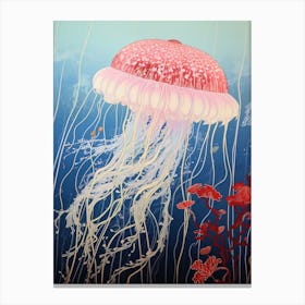 Box Jellyfish Japanese Style Illustration 1 Canvas Print