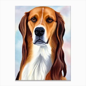 Saluki 2 Watercolour dog Canvas Print