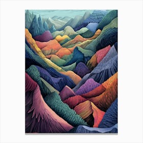 Colorful Mountain Landscape 5 Canvas Print