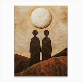 Two People In The Desert Canvas Print