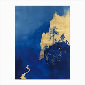 Blue And Gold Canvas Print