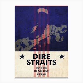 Dire Straits May 1, 1985 Telaviv Israel Citypark Poster Canvas Print