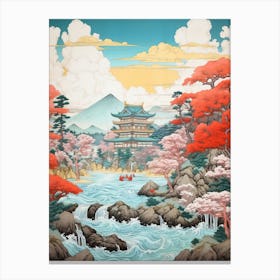 Ise Grand Shrine In Mie, Ukiyo E Drawing 2 Canvas Print