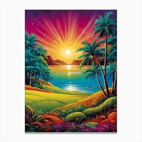 Tropical Sunset Canvas Print