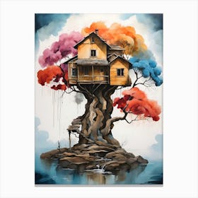 House On A Tree Canvas Print