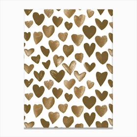 Gold Hearts 2 Canvas Print