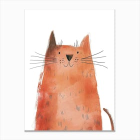 Ragamuffin Cat Clipart Illustration 2 Canvas Print