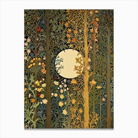 William Morris Moon In The Forest Canvas Print