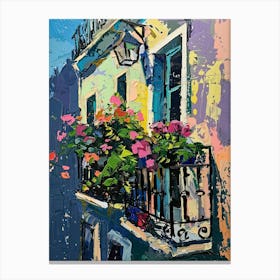 Balcony Painting In London 1 Canvas Print