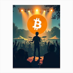 Bitcoin At A Concert 1 Canvas Print