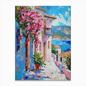 Balcony Painting In Fethiye 1 Canvas Print