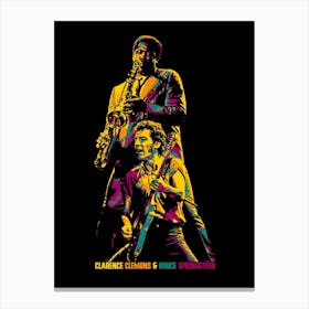 Bruce Springsteen and Clarence Clemons Canvas Print