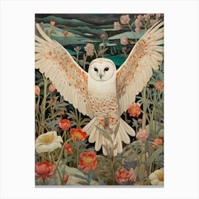 Snowy Owl 1 Detailed Bird Painting Canvas Print
