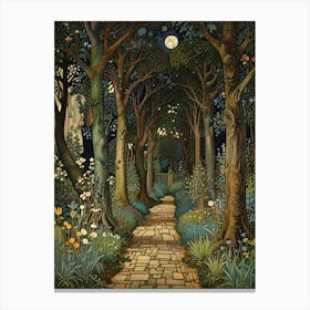 William Morris Path Through The Woods Canvas Print