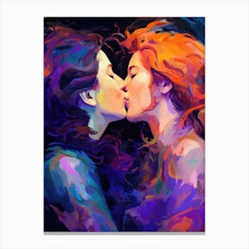 Two Women Kissing 5 Canvas Print