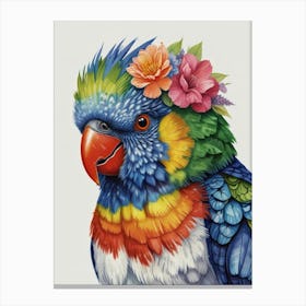 Colorful Parrot 3 Canvas Print