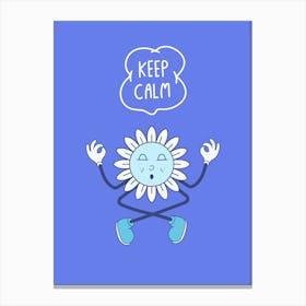 Keep Calm Meditation Print Canvas Print