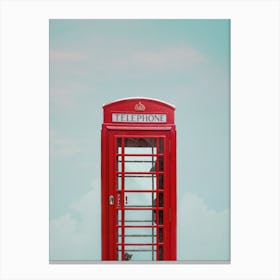Red Telephone Booth photo Canvas Print